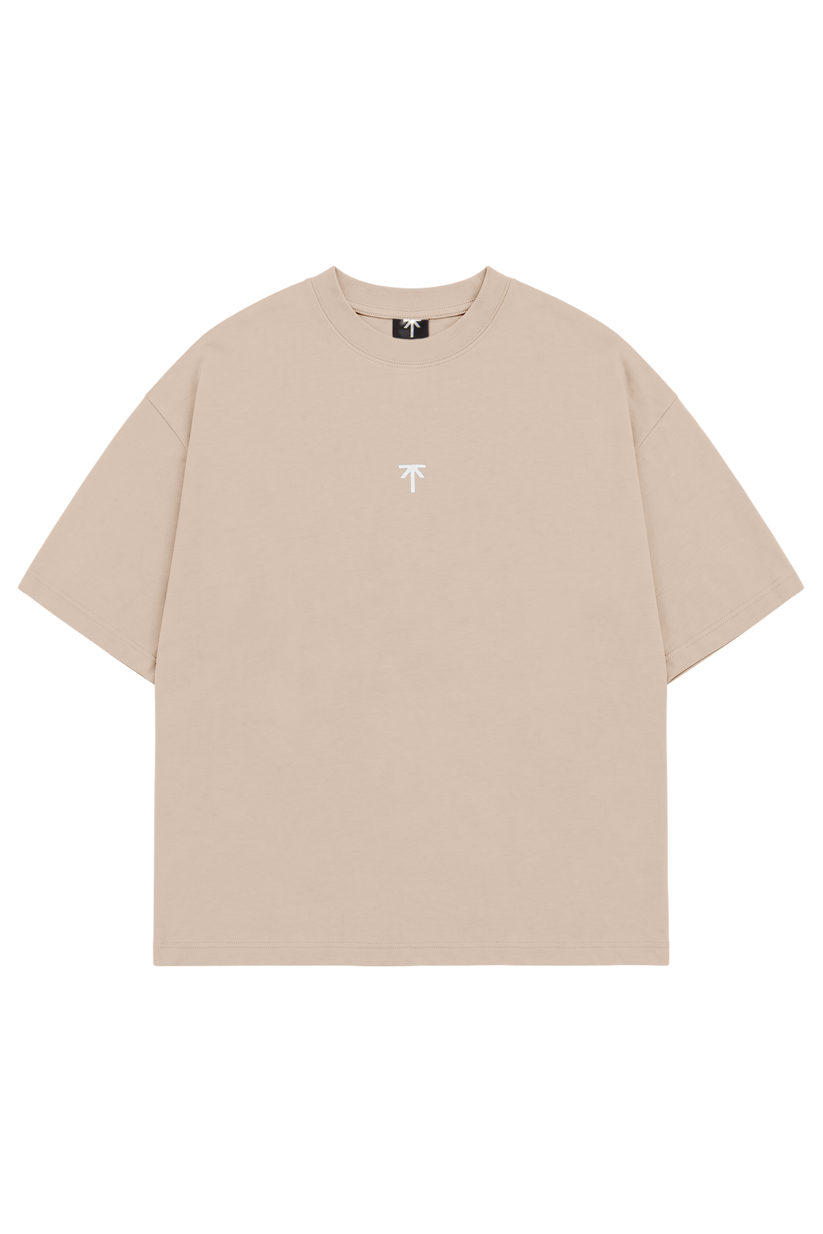Koszulka boxy Basic - Beige