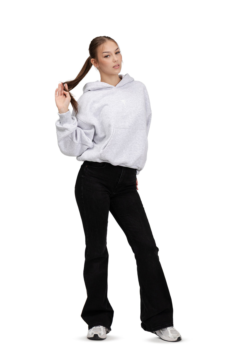 Bluza z kapturem Hoodie - Grey Melange