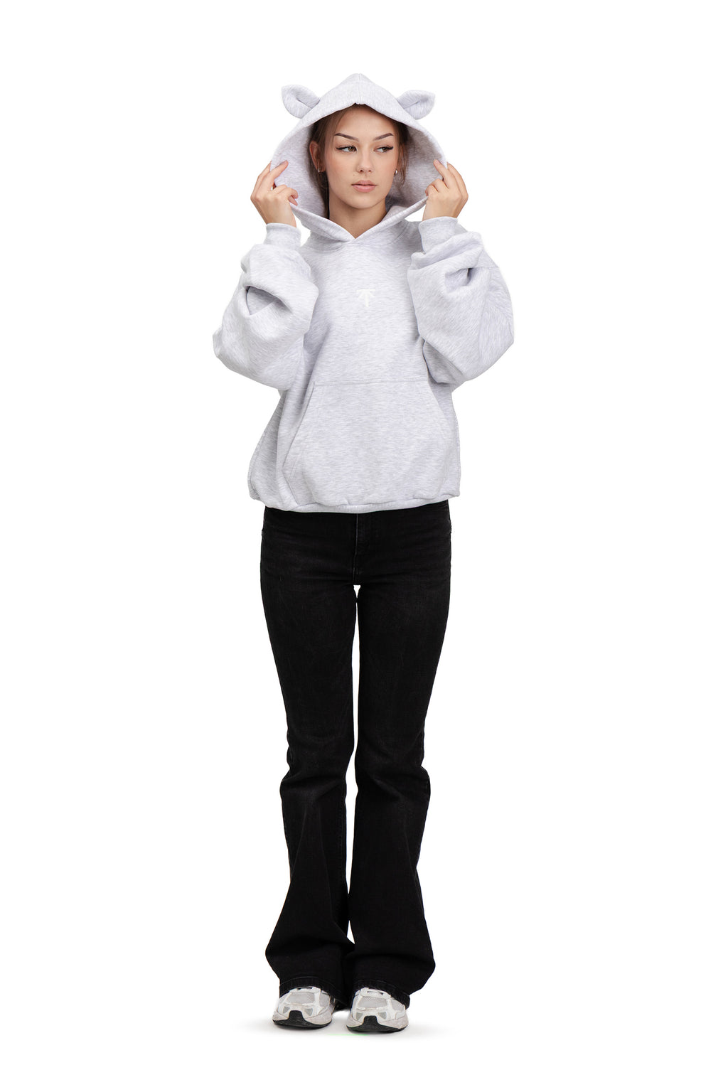 Bluza z kapturem Hoodie - Grey Melange