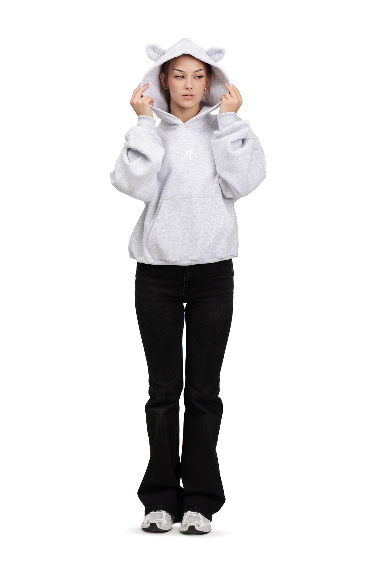 Bluza z kapturem Hoodie - Grey Melange
