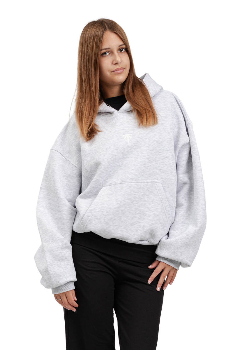 Bluza z kapturem Hoodie - Grey Melange