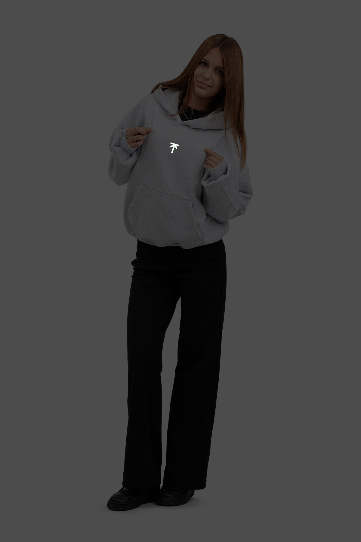 Bluza z kapturem Hoodie - Grey Melange