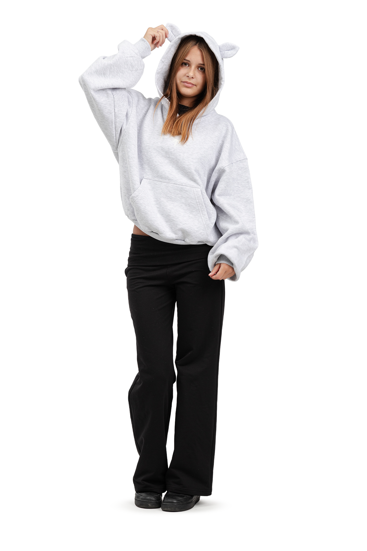 Bluza z kapturem Hoodie - Grey Melange