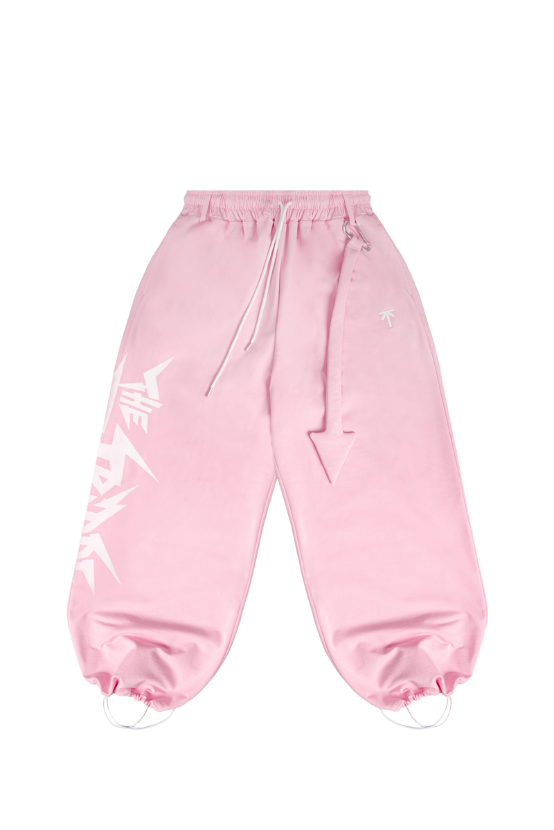 Spodnie dresowe baggy "Eye" - Pink