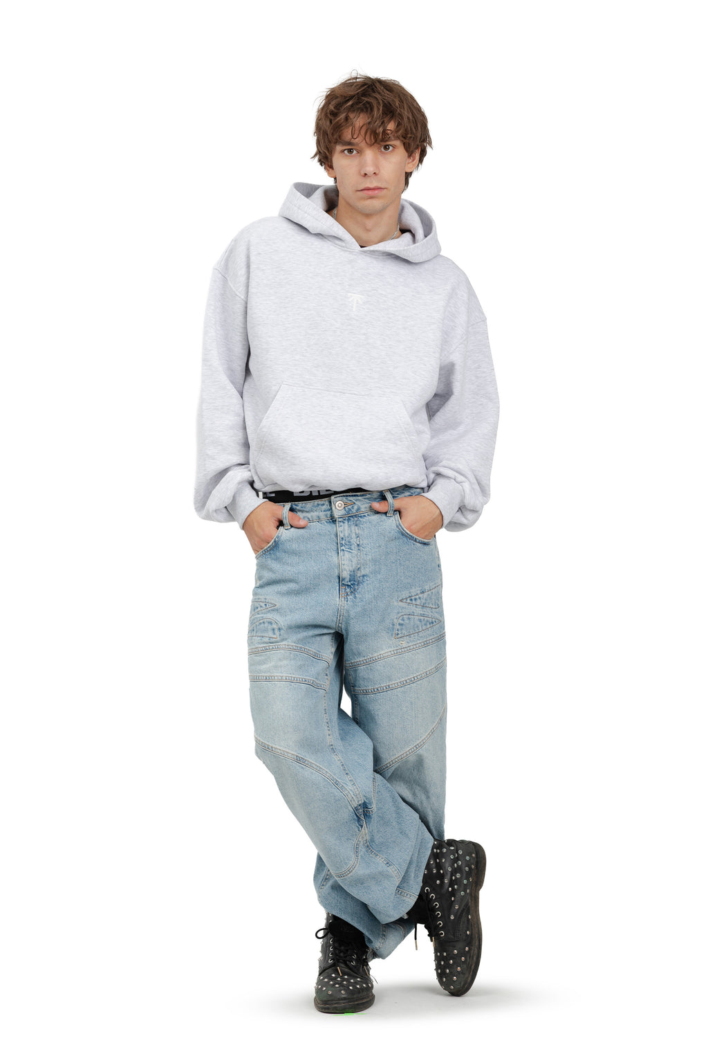 Bluza z kapturem Hoodie - Grey Melange