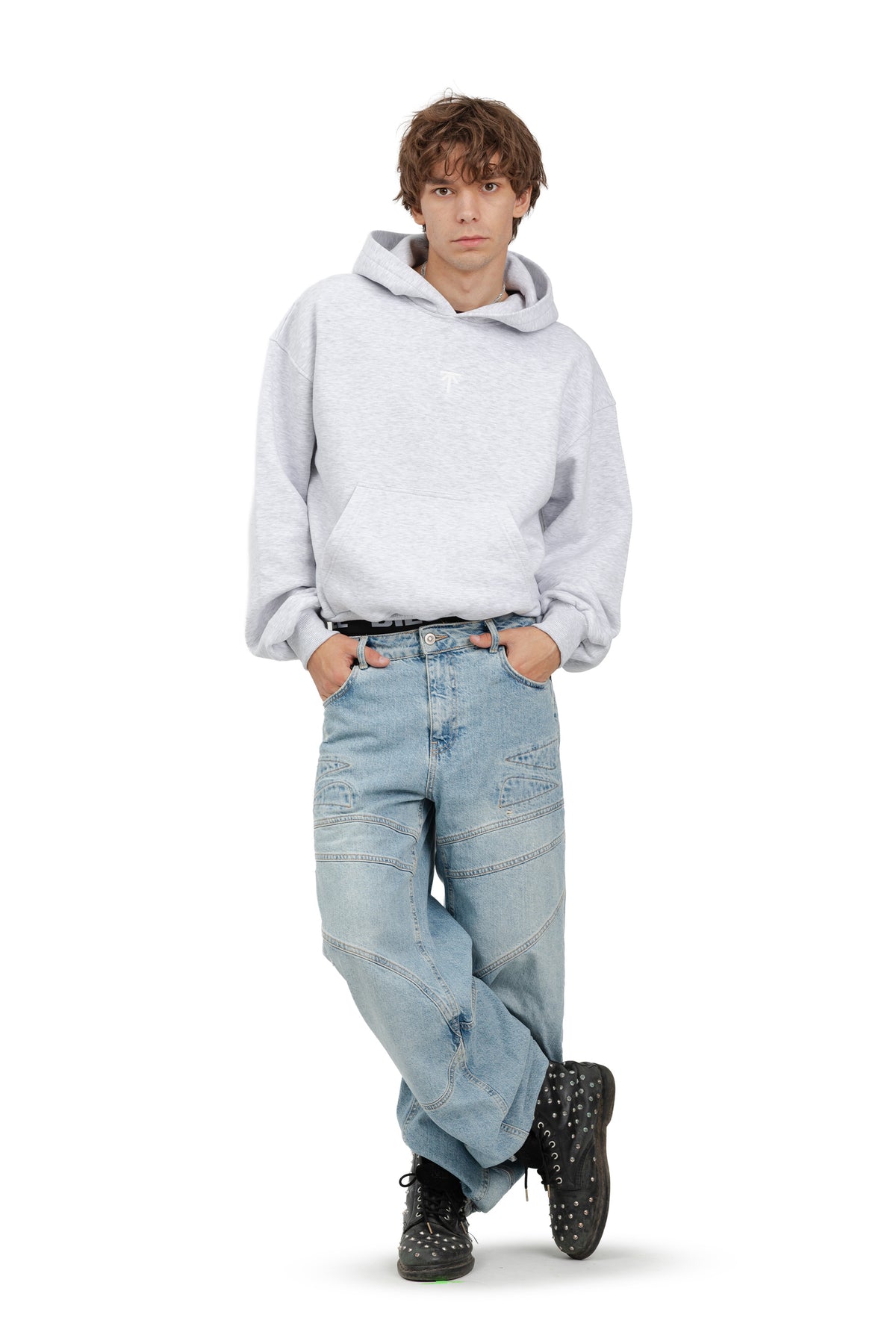 Bluza z kapturem Hoodie - Grey Melange