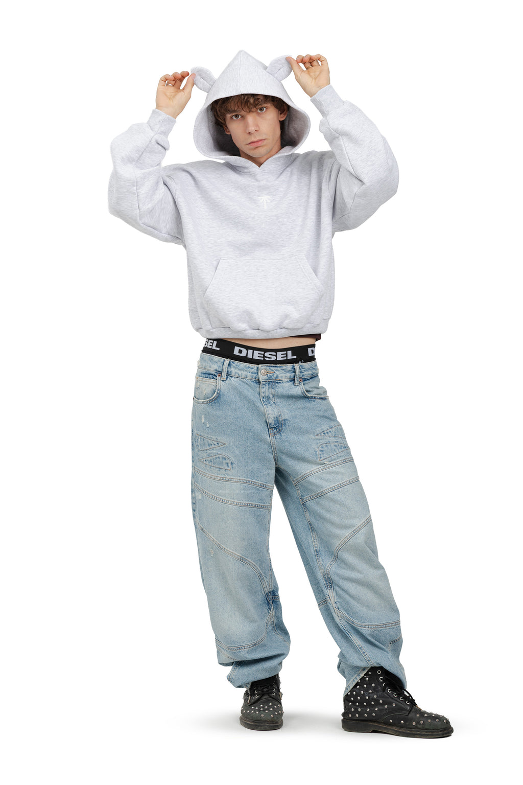 Bluza z kapturem Hoodie - Grey Melange
