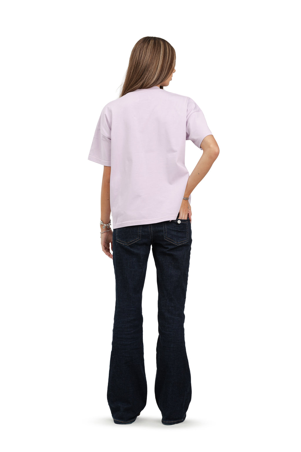 Koszulka boxy Basic - Lavender
