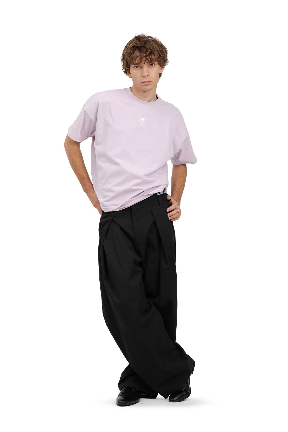 Koszulka boxy Basic - Lavender