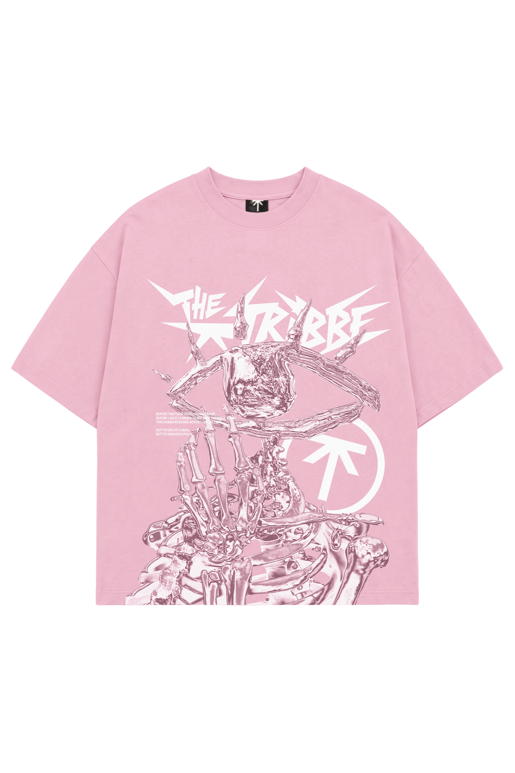Koszulka boxy "Eye" - Pink
