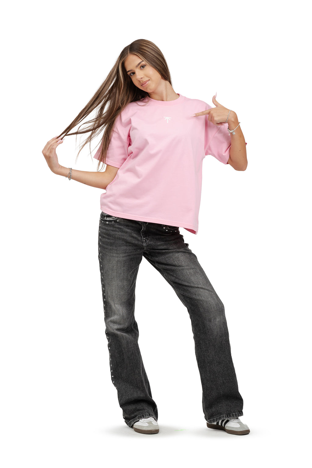 Koszulka boxy Basic - Pink