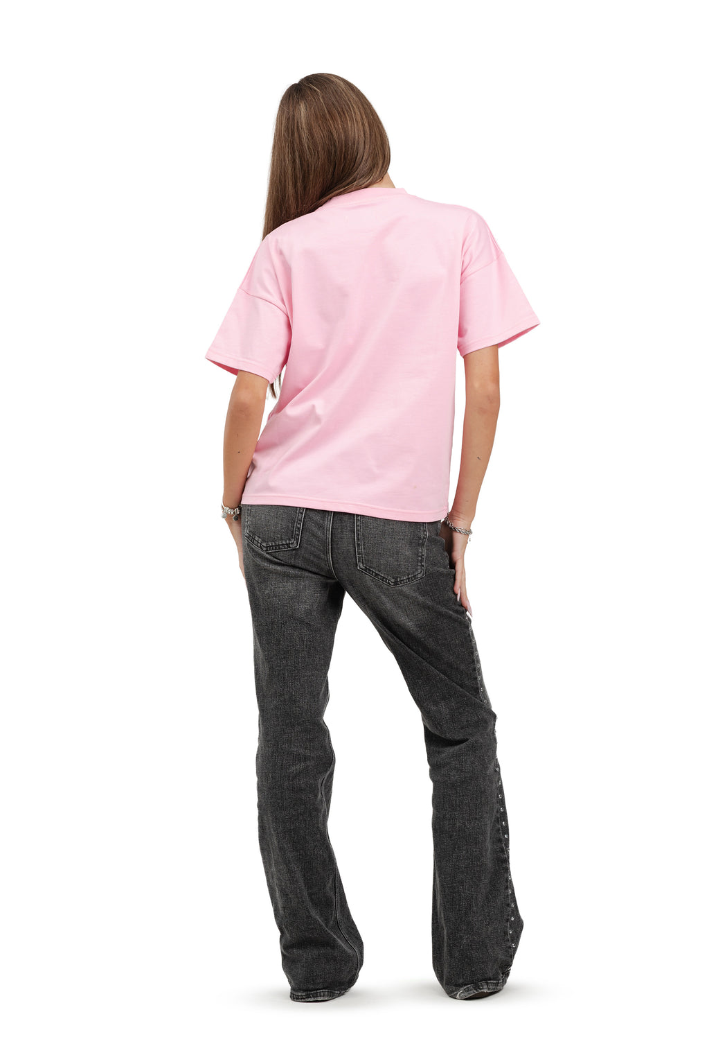 Koszulka boxy Basic - Pink