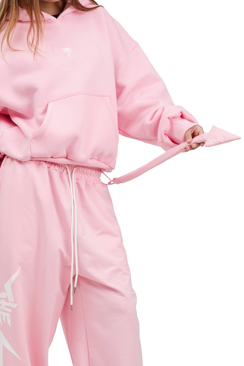 Spodnie dresowe baggy "Eye" - Pink