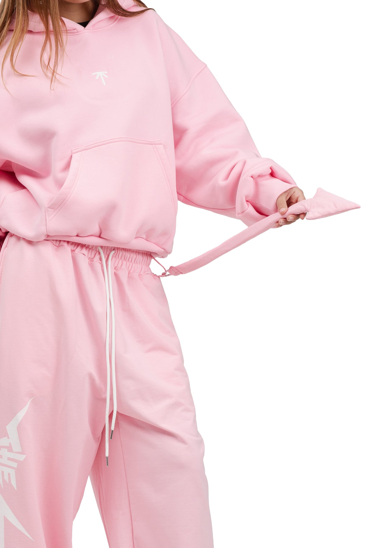 Spodnie dresowe baggy "Eye" - Pink