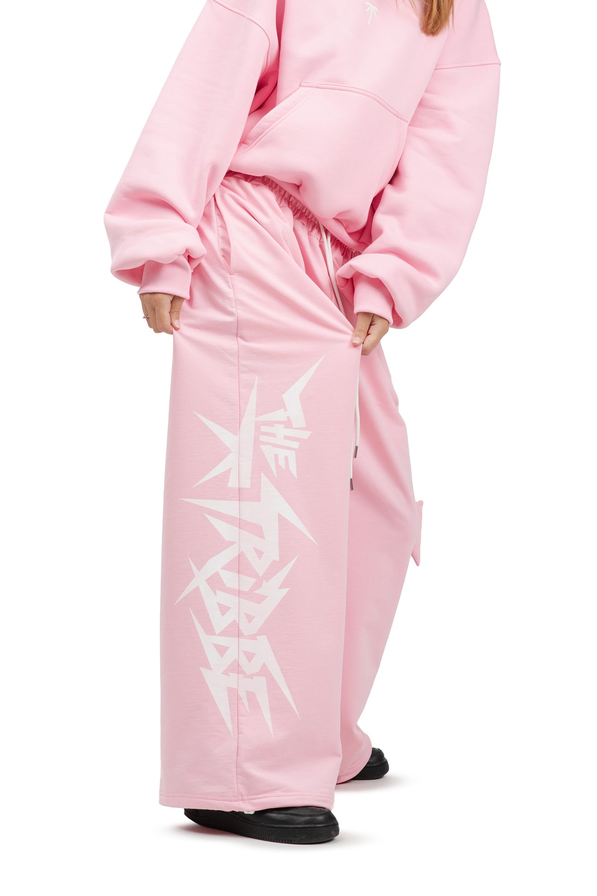 Spodnie dresowe baggy "Eye" - Pink