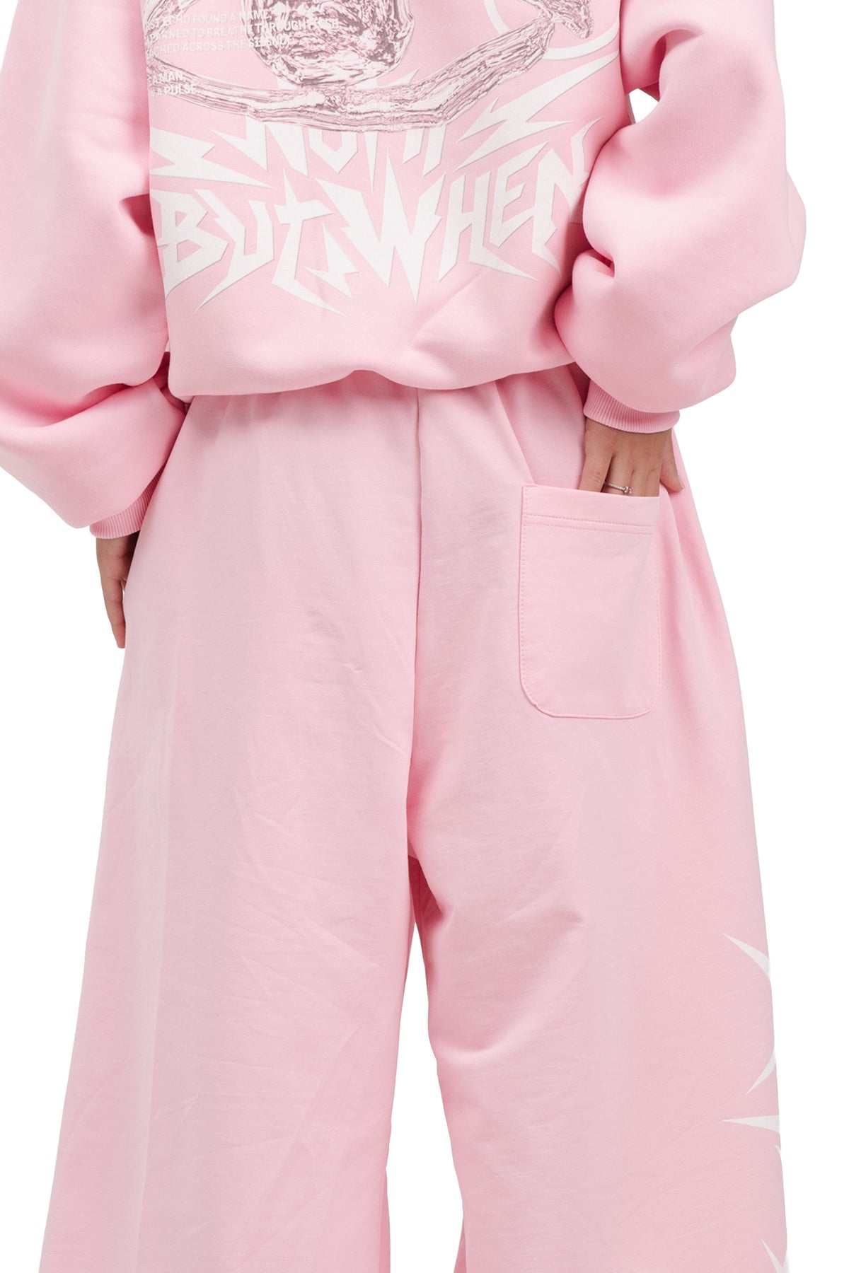 Spodnie dresowe baggy "Eye" - Pink