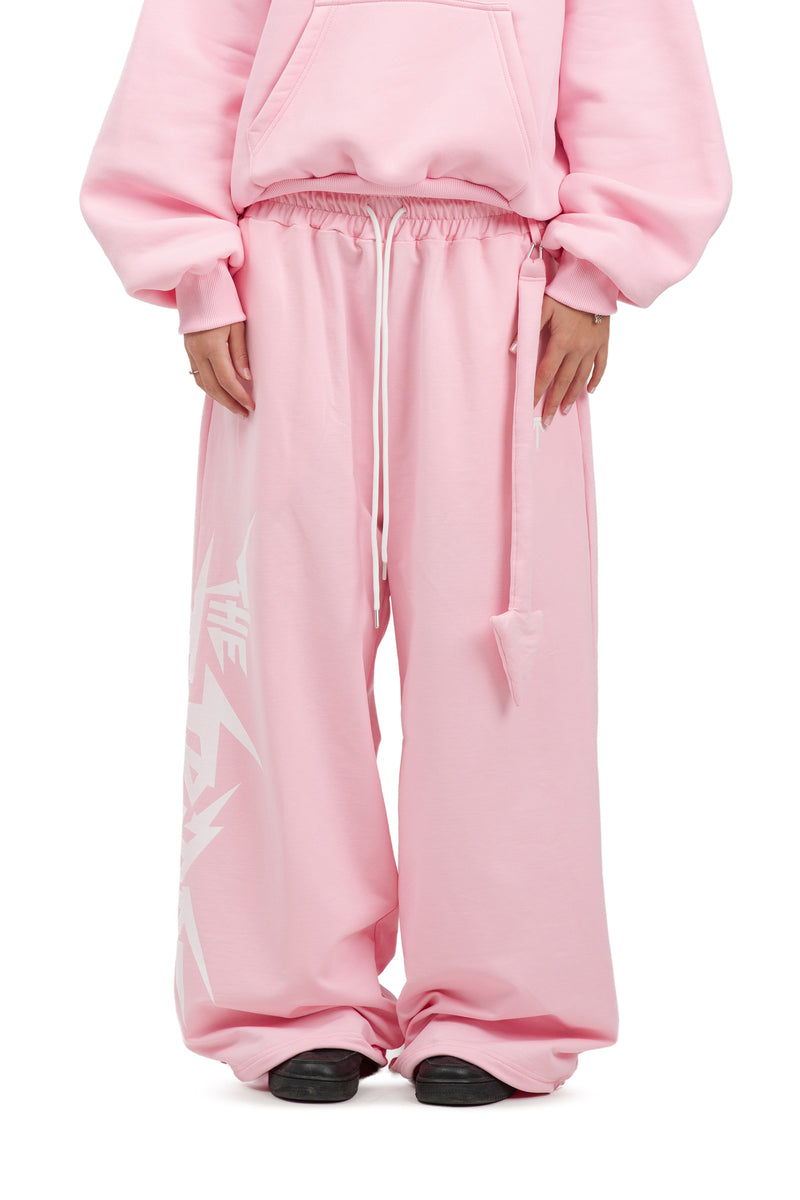 Spodnie dresowe baggy "Eye" - Pink
